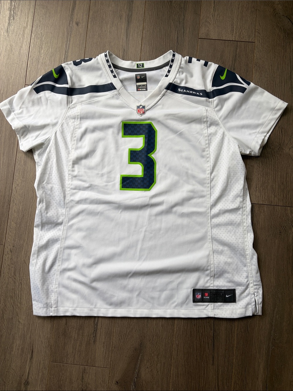 Nike White Seahawks Men’s #3 Wilson Football Jersey